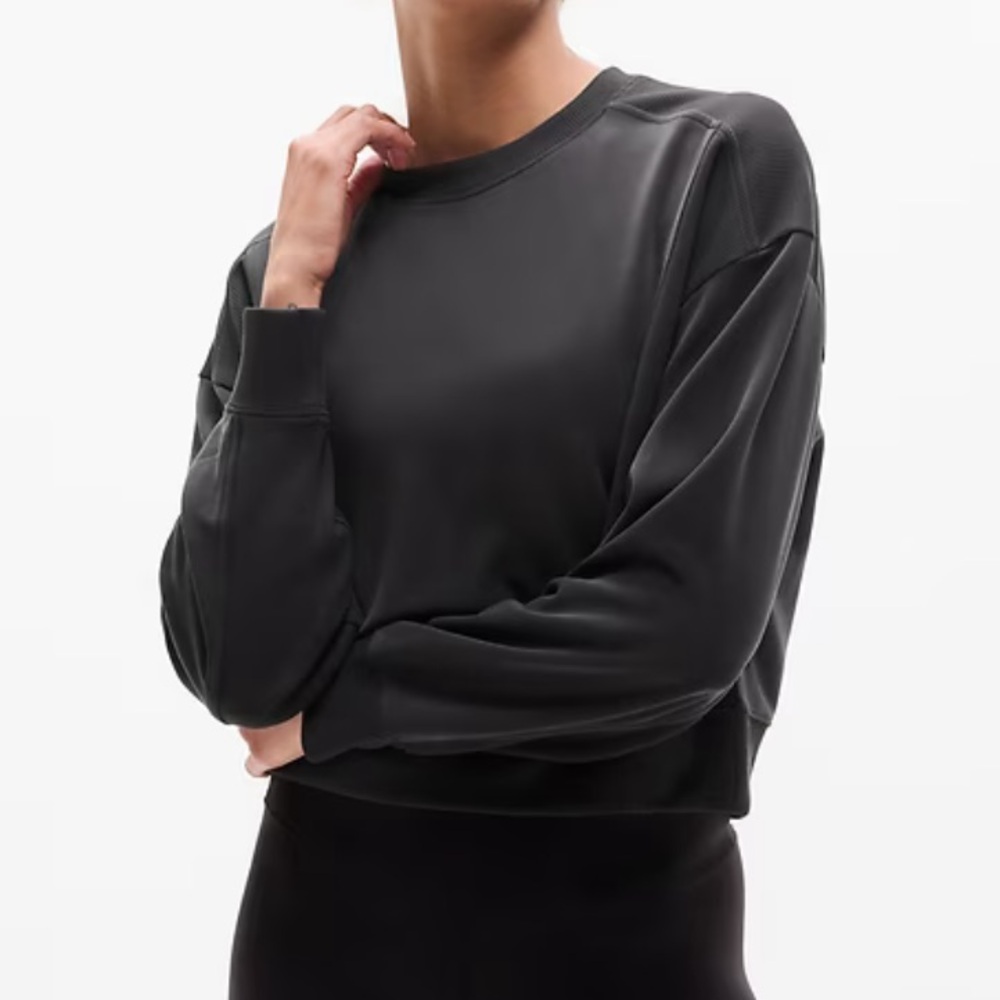 Athleta Seasoft Rib Crewneck Sweatshirt size XS